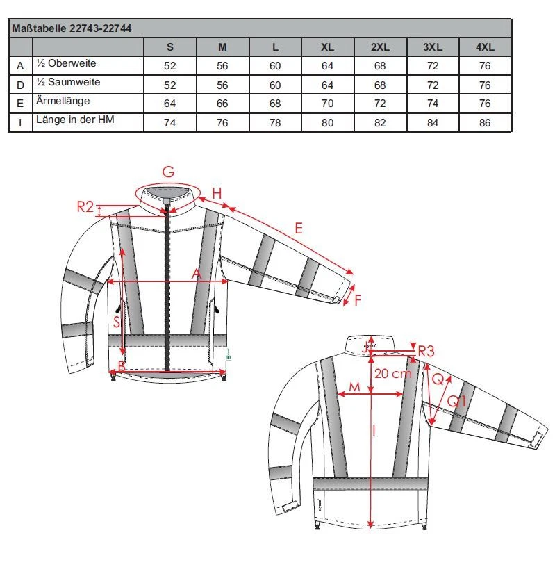 Elysee Warnschutz Softshelljacke Warnjacke gelb orange Reflexstreifen S-XXXXL - Bild 2 von 3