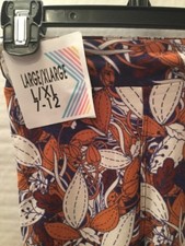 LuLaRoe Kids Leggings 7-12 L/XL L XL NEW Dk Purple BG Brown Cream Maroon