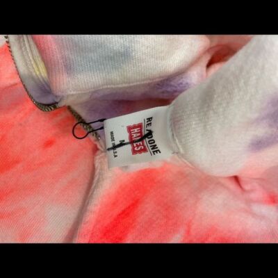 Sweatshirt RE/DONE Tie-dye Années 70 - Coton, Taille M, Couleur Rose - Neuf Sans étiquettes