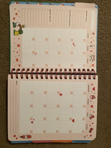 Hello Kitty Spiral Notebook Blank Monthly Planner/Journal Include Stickers - Picture 2 of 11