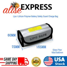 LiPo Battery Fireproof Explosion proof Guard Charging Safe Bag 185x75x60mm USA