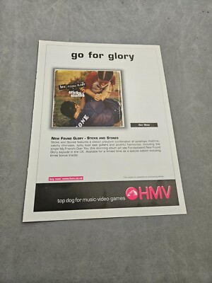 TPEEP83 MAGAZINE ADVERT 11X8'' NEW FOUND GLORY - STICKS AND STONES 