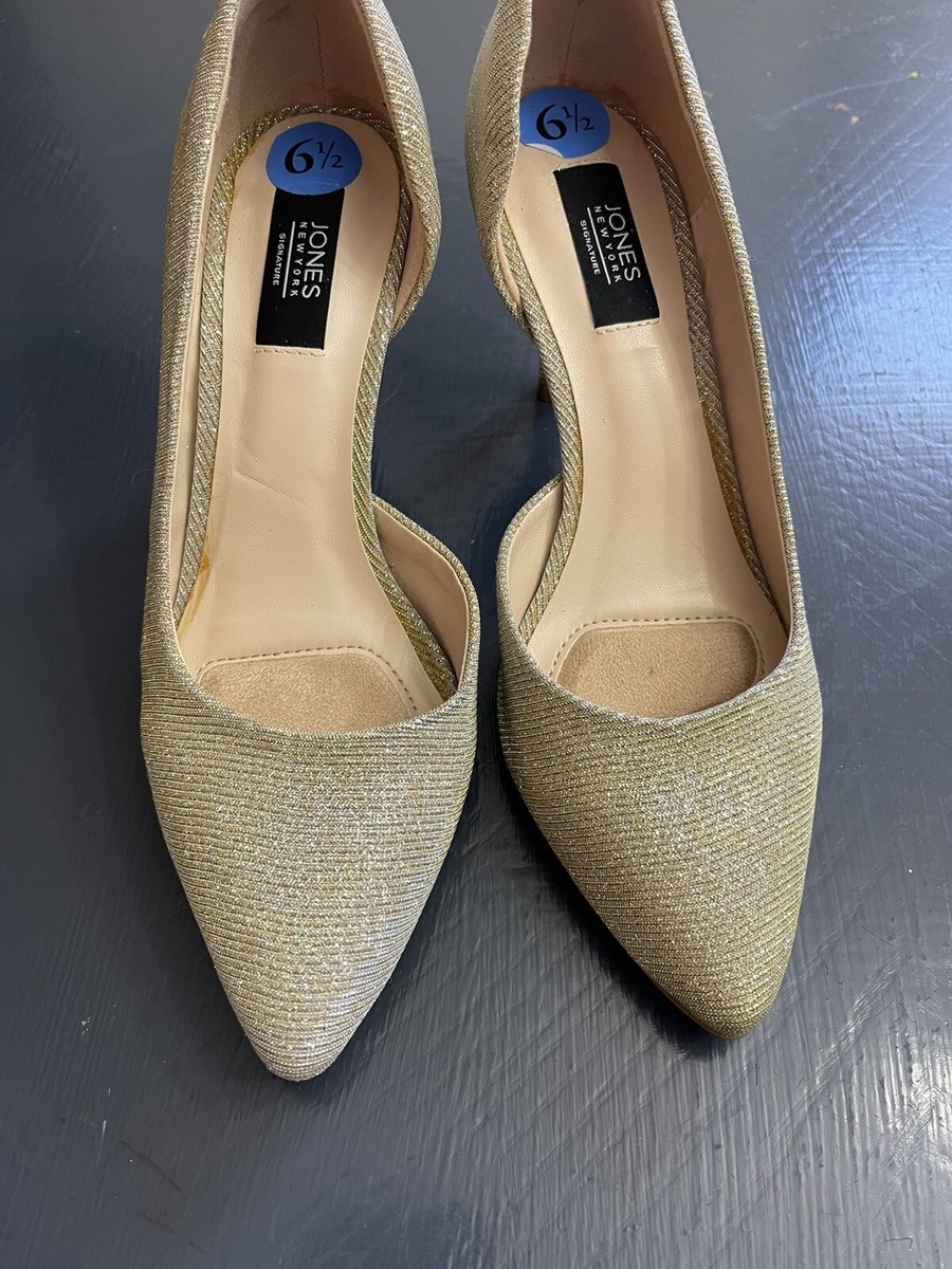 Jones New York Gold Glitter Pumps EUC Heels