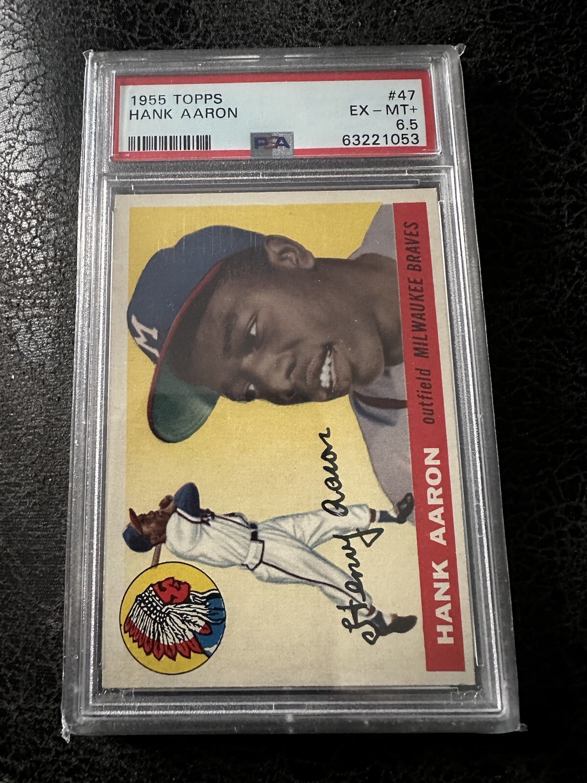 1955 Hank Aaron Topps #47 PSA 6.5 EX-MT +