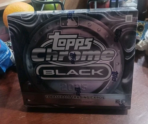 2025 TOPPS CHROME BLACK MLB BASEBALL HOBBY BOX (1 ENCASED Auto) Brand New Sealed