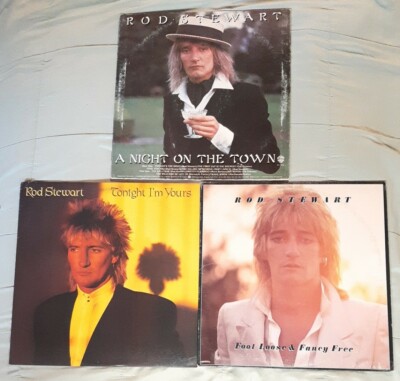 3 Rod Stewart LP LOT Tonight I'm Yours, A Night On the Town, Fool Loose & Fancy