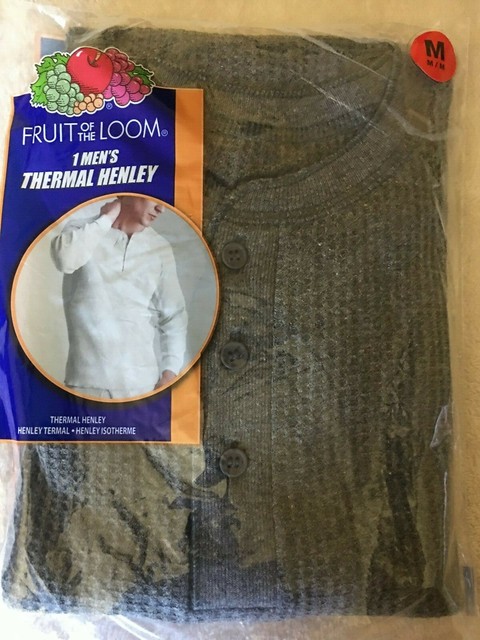 fruit of the loom thermal henley