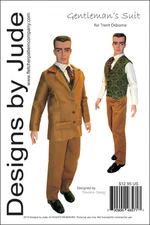 Men's Suit Doll Clothes Sewing Pattern  for Trent Osborne Doll Ashton Drake
