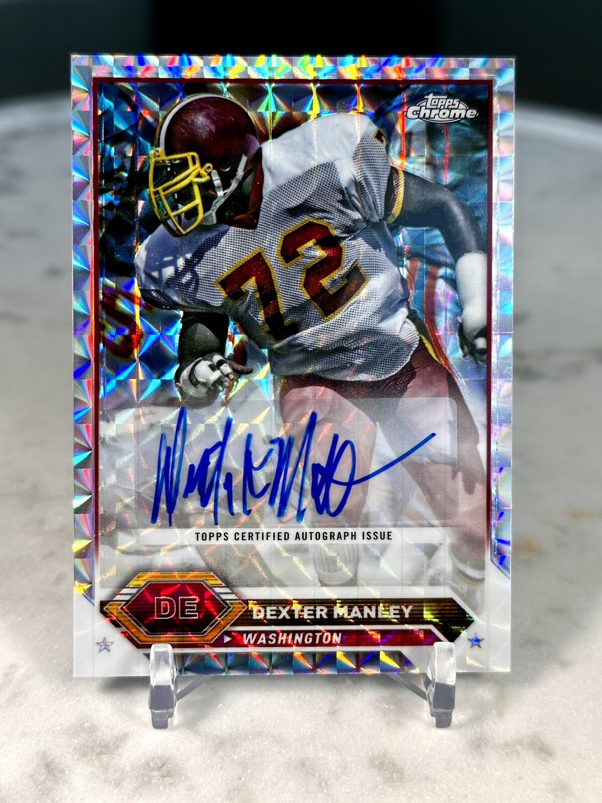 2023 Topps Composite Chrome Geometric #TCADM Dexter Manley NATIONALS AUTO