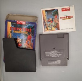 Disney's Chip 'n Dale Rescue Rangers Nintendo NES CIB Completo Inserto de Tarjeta Reg