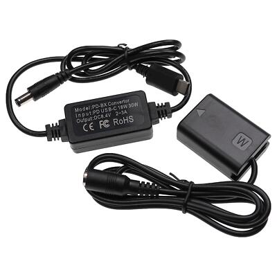 USB Netzteil für Sony Alpha NEX-3N NEX3K NEX-3NL NEX-3NLB 8,4V 2m + DC-Kuppler
