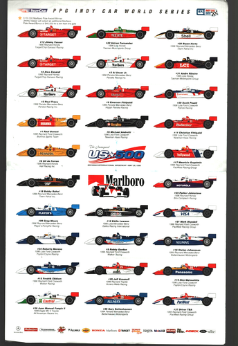 1996 US 500 Inaugural Race Official Program Indy Car CART Michigan W/EXTRAS - Picture 3 of 7
