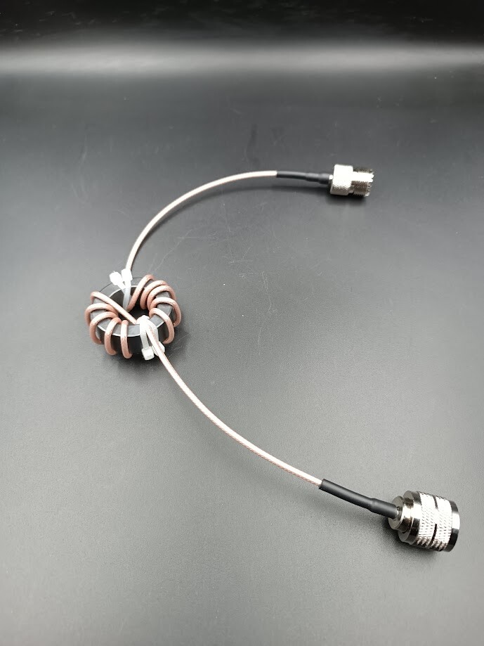 Balun Di Tensione 1:1 Per Radioamatori – 1.8-50MHz, 500W, Impermeabile Con Connettore SO-239, Dimensioni 87x45mm