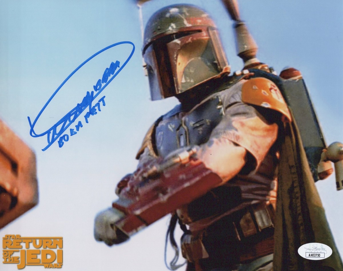 DICKEY BEER Signed 8x10 STAR WARS Photo BOBA FETT Authentic