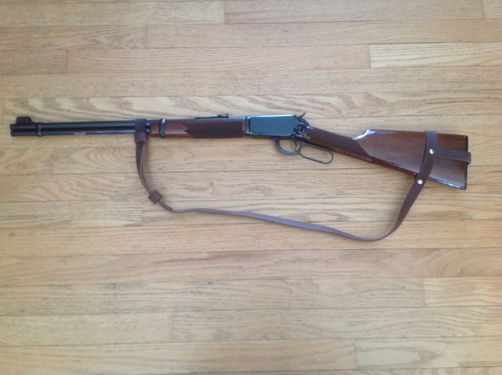 1 1/4” Wide Leather NO DRILL Rifle Sling For Marlin Mode 60 Rifles Brown Leather eBay