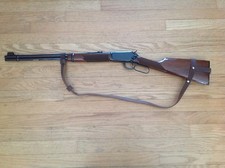 1 14 Wide No Drill Rifle Sling For Winchester Rifles. Brown Blue Hardware