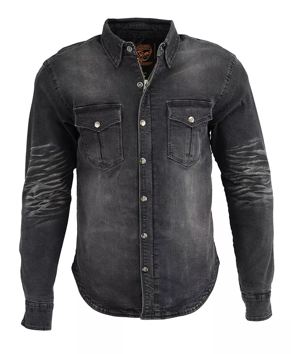 Milwaukee performance men's denim biker sale shirt with aramid