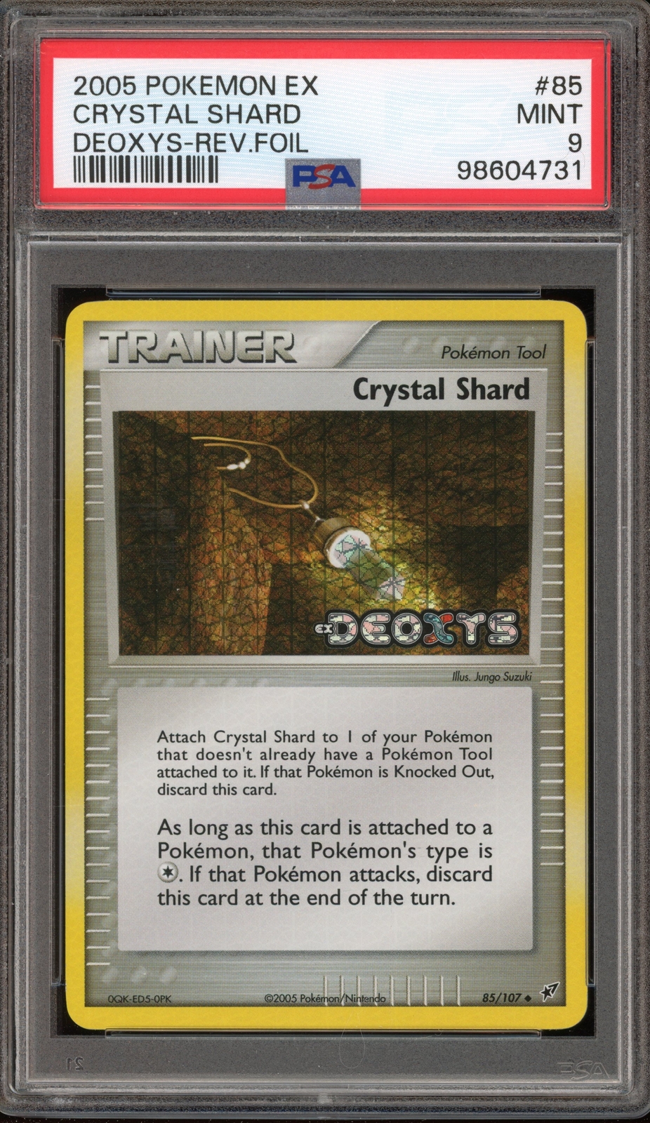 Pokemon Crystal Shard EX Deoxys Reverse Holo #85 PSA 9 Mint
