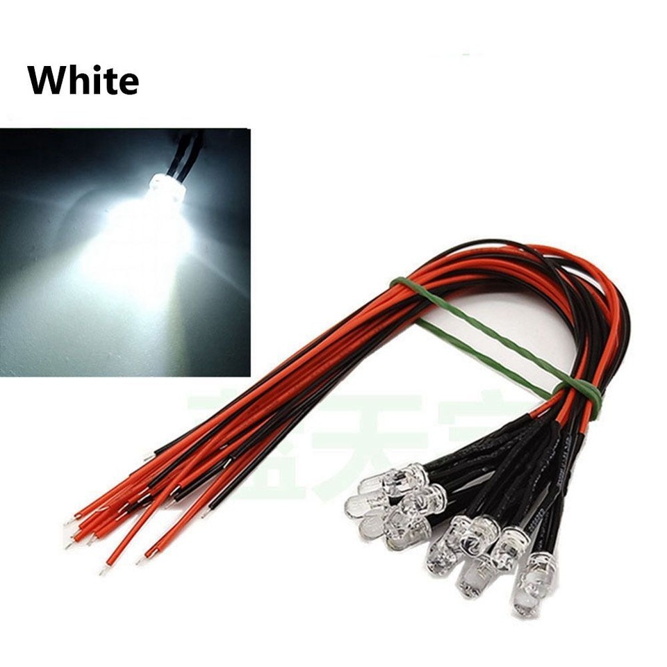 Red White Yellow RC Crawler LED Light RC Truck Lights 3mm 12V Drift Car