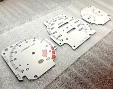 Mugen Style Gauge Cluster Overlays 220 km/h 10k rpm for 96-00 Honda Civic EK EJ