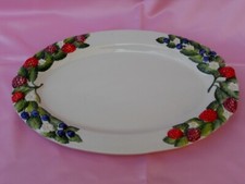 PIATTO PORTATA / VASSOIO IN CERAMICA-COD.CER36-BASSANO LAVORATO E DECORATO A MAN