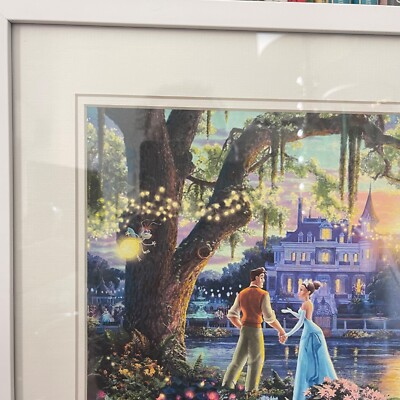 Vintage Thomas Kinkade Studios The Princess and The Frog Framed