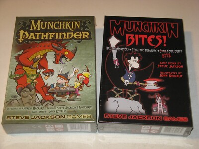 Munchkin lot Pathfinder + Bites! SW base core cards Steve Jackson Games