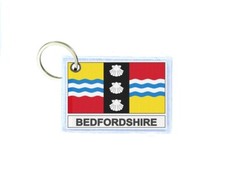 Keychain Double-Sided Print Flag United Kingdom Bedfordshire