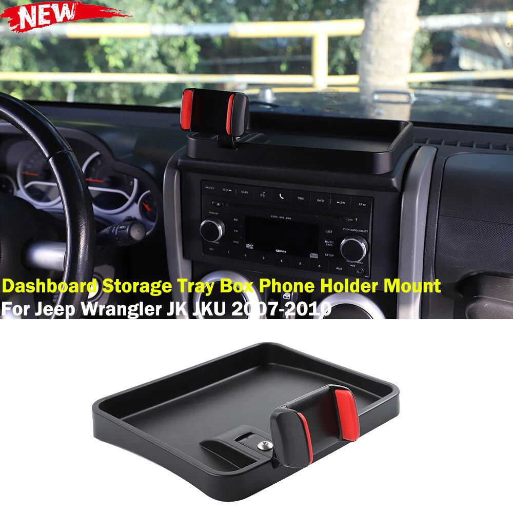 Inner Dashboard Storage Tray Box Phone Holder Mount for Jeep