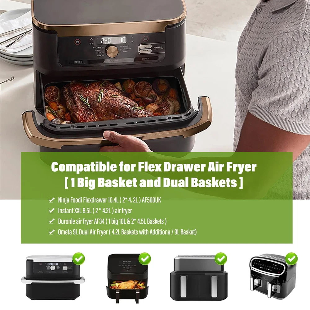 Air Fryer Silicone Pots Basket Liners Non-Stick Reusable Baking Tray Mats