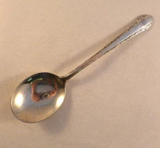 CHASED ROMANTIQUE- ALVIN 2 STERLING CREAM SOUP SPOONS