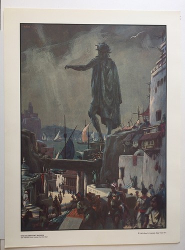 Seven Wonders of the Ancient World 1975 Roy Krenkel cartera firmada #705/1000 - Imagen 8 de 10