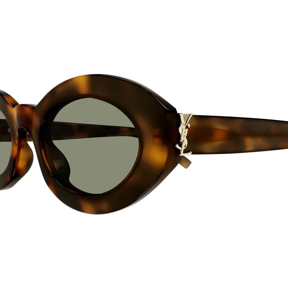 Saint Laurent SLM136 Oval Sunglasses – 52 mm Acetate Frame, Green or Black Lense - Image 4 of 4