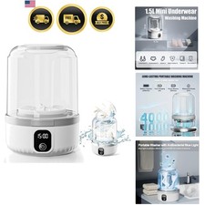 Lavadora Ropa Interior, Actualización 1.5L Mini Lavadora Portátil Recarga...