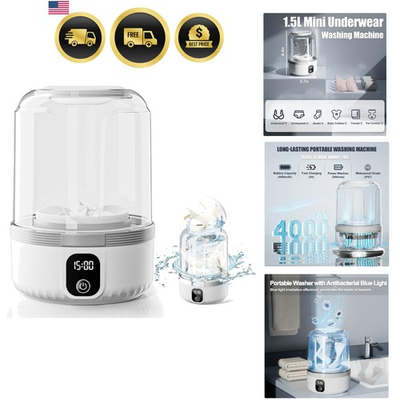#ad Underwear Washing Machine Upgrade 1.5L Mini Portable Washing Machine Recharg... $52.79