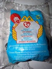1999 Ty Teenie Beanie Baby 5 Rocket the Blue Jay McDonald  s Happy Meal Toy