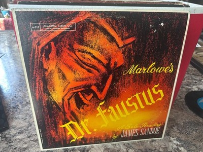 James Sandoe MARLOWE'S Dr. Faustus A Solo Reading by... vinyl LP EX Spoken