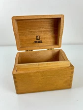 Wood Recipe Box Dovetail Corners Goodwill Made Box 6" X 4"