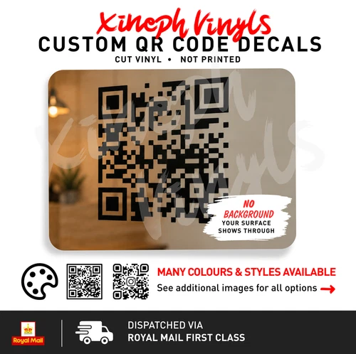 QR Code vinyl sticker decal car custom website logo link personalised car van
