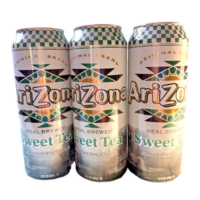3 Cans Arizona Southern Style Natural Flavor Sweet Tea | 23oz | Real Brewed