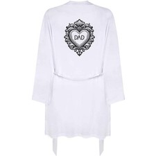 'Dad Love Heart' Adult Dressing Robe / Gown RO048619 