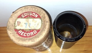 EDISON 2 MINUTE WAX CYLINDER RECORD #71 SELECTIONS FROM FAUST CONCERT BAND