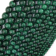 AA Natural Green Malachite Round Beads Gemstone 15.5" Strand 4mm 6mm 8mm 10mm