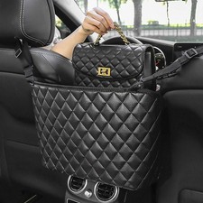 Car Net Pocket Handbag Holder, PU Leather Handbag Holder for Car,Car Handbag ...