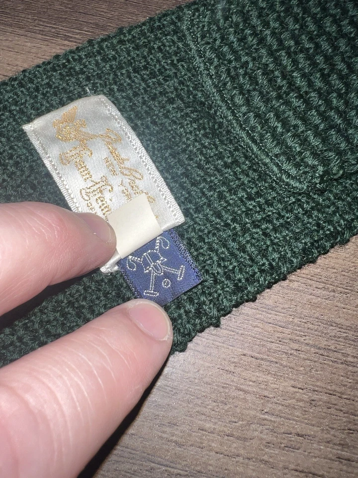 DE COLECCIÓN POLO RALPH LAUREN SHETLAND LANA CROCHET CORBATA COSIDA CABALLO ARCHIVO... Foto 4 de 4