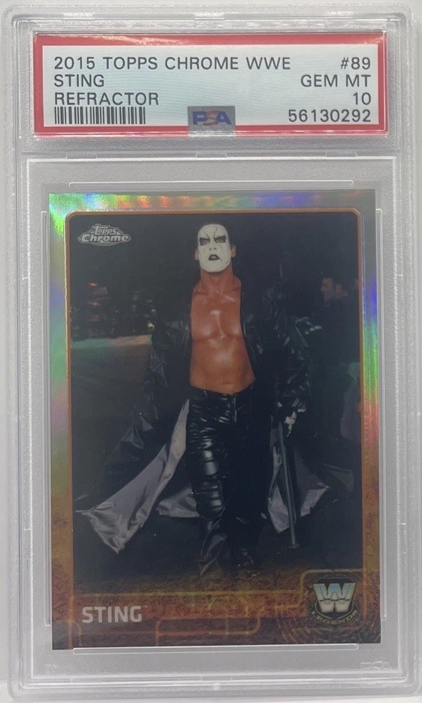 Sting 2015 Topps Chrome WWE Refractor Refractor #89 PSA 10 GEM MINT SP