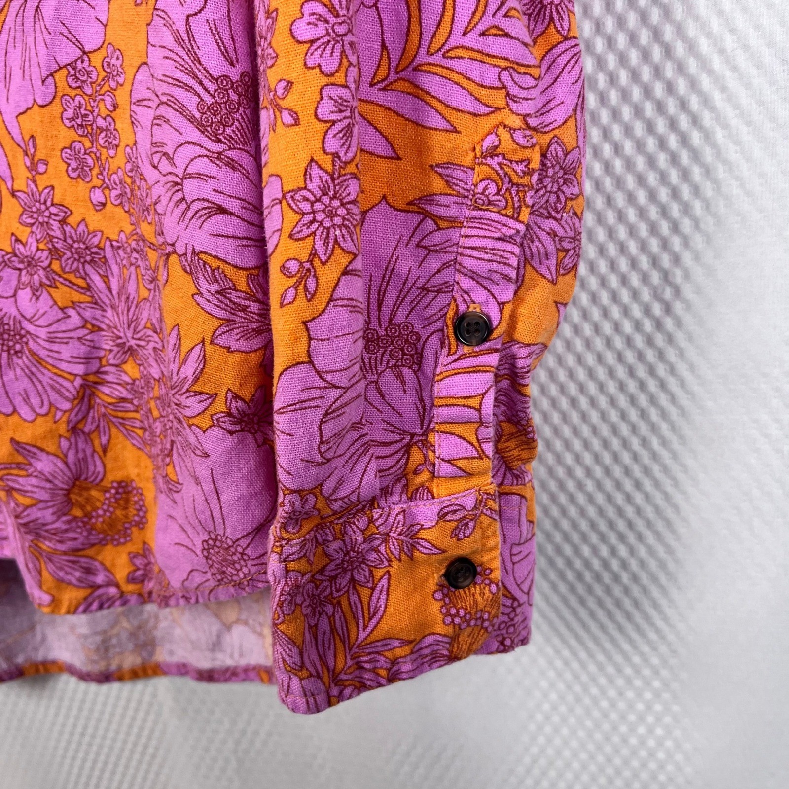 Universal Thread Floral Print Button Down Linen B… - image 6