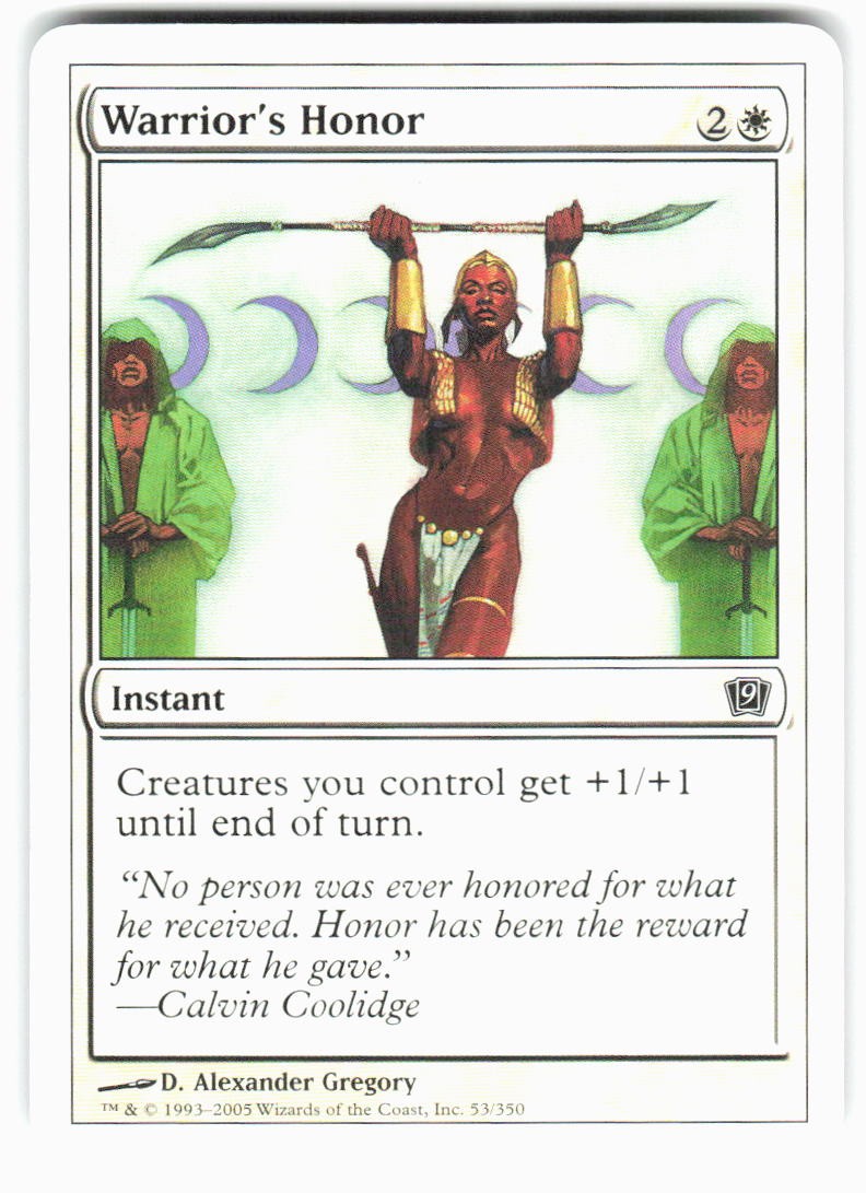 Warrior's Honor C 9th Edition 53 NM