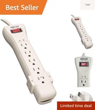 Eaton Series SUPER7 Flat Plug Power Strip Surge Protector, 7 Outlets, 7ft Ext...