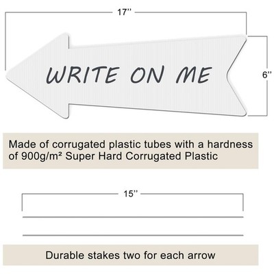 Wedding Arrow Signs with Stakes 15-Pack